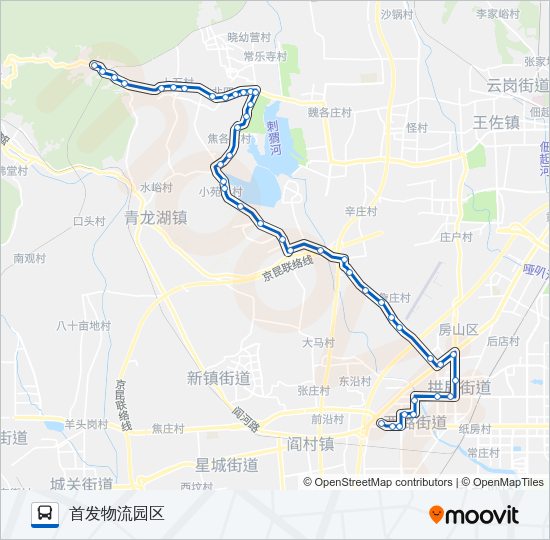 公交房36路的线路图