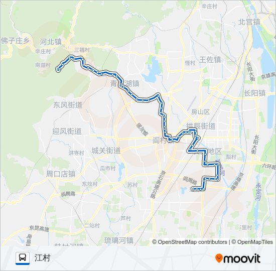 房43 bus Line Map