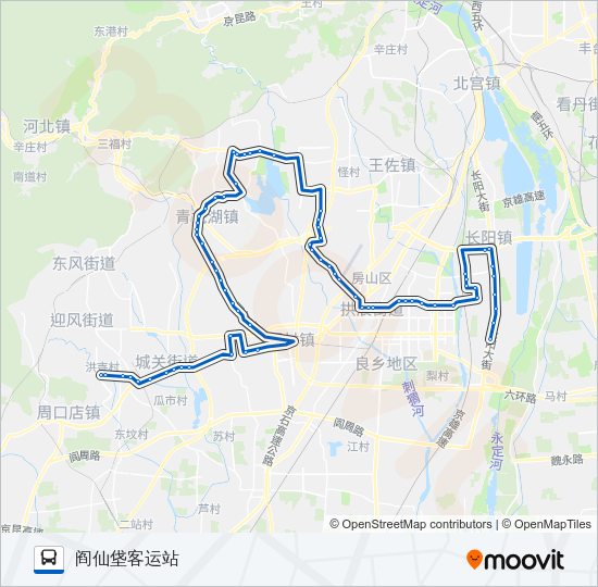 房47 Bus Line Map
