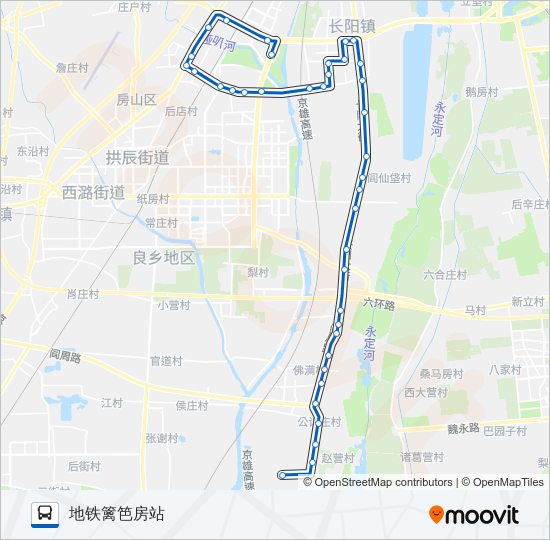 公交房51路的线路图