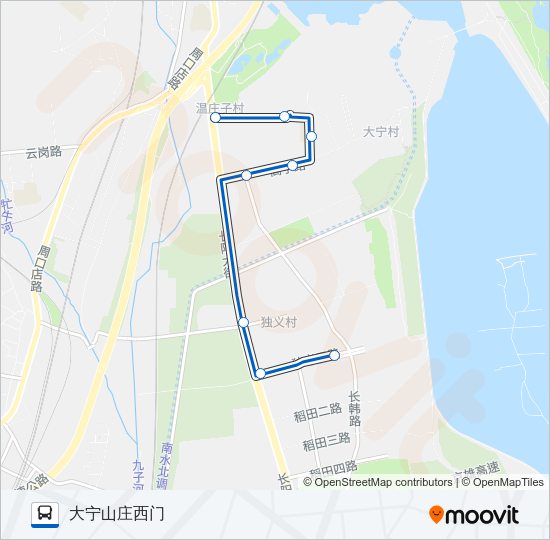 公交房53路的线路图