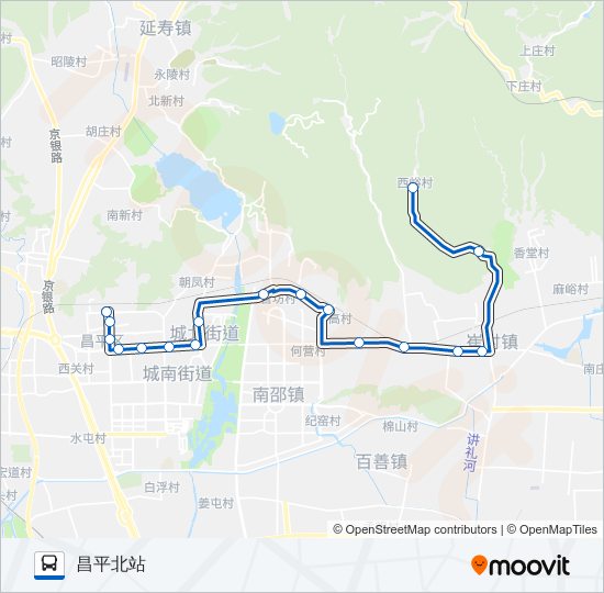 公交昌16路的线路图