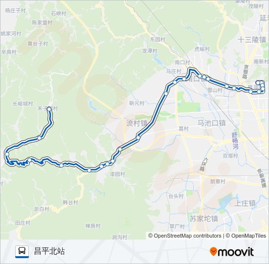 公交昌33路的线路图