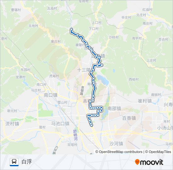 公交昌55路的线路图