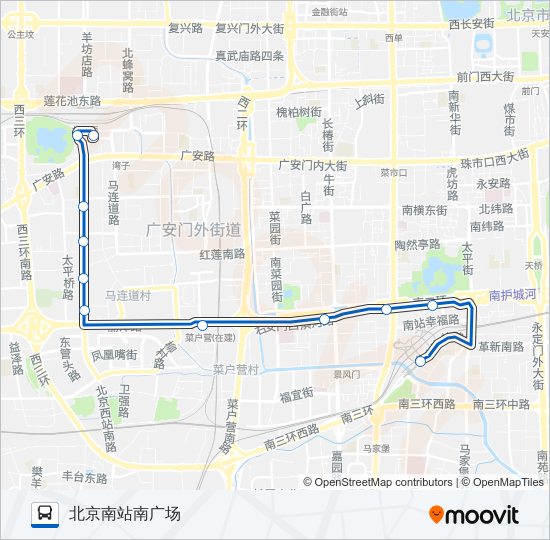 特17 bus Line Map