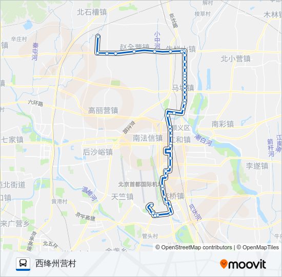 公交空港5路的线路图