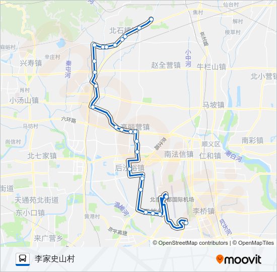 公交空港6路的线路图