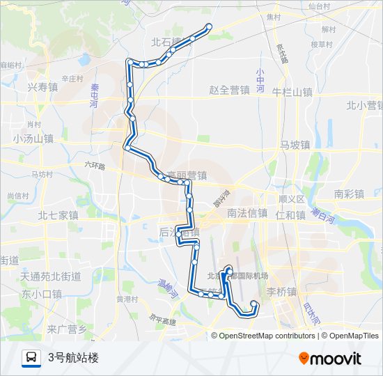公交空港6路的线路图