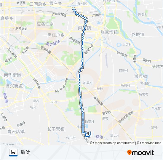 公交通10路的线路图