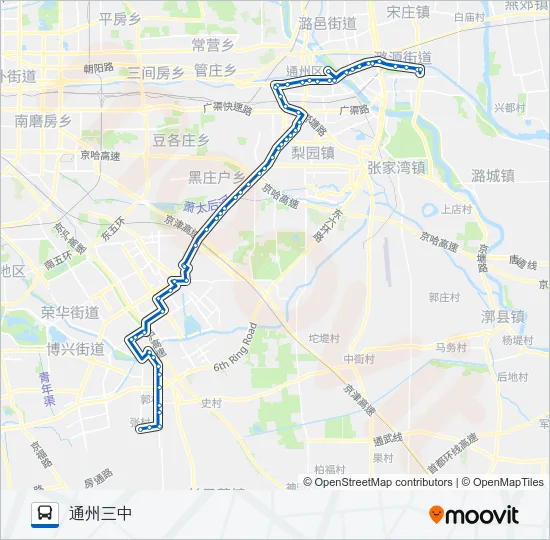 通12 Bus Line Map