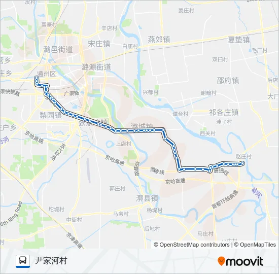 通13 Bus Line Map