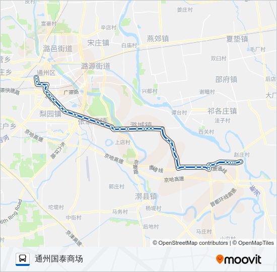 通13 bus Line Map