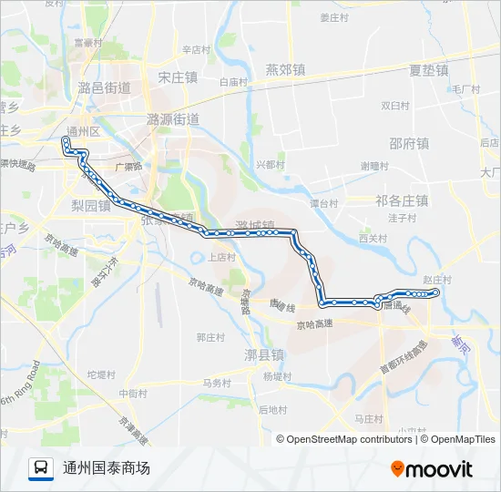 通13 Bus Line Map