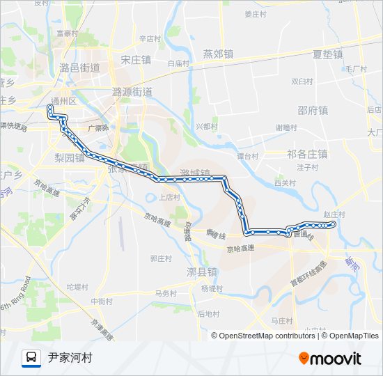 通13 bus Line Map