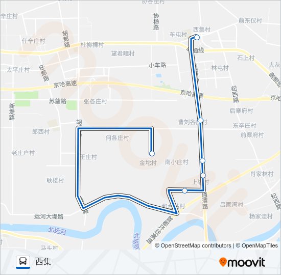 公交通16路的线路图