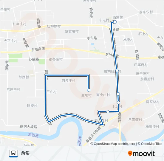 通16 Bus Line Map