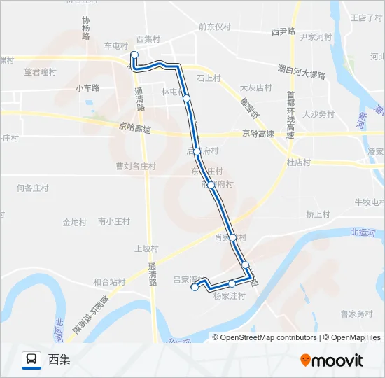 通17 Bus Line Map