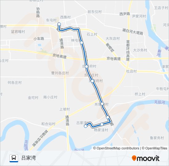 通17 bus Line Map