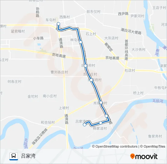 通17 Bus Line Map