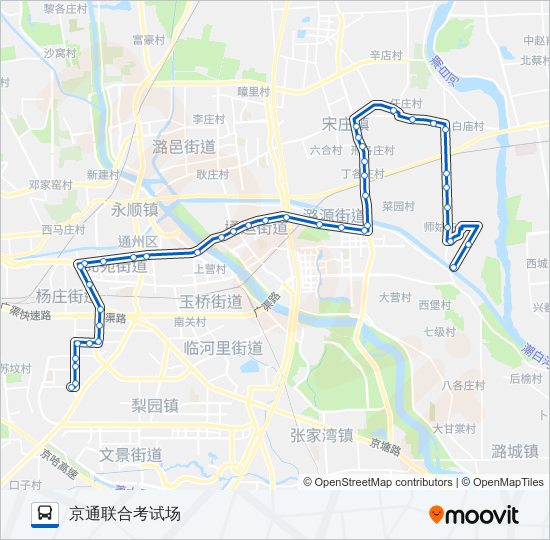 公交通19路的线路图