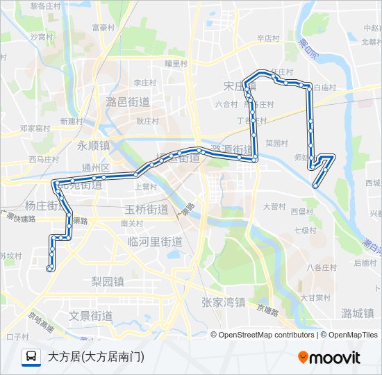 公交通19路的线路图