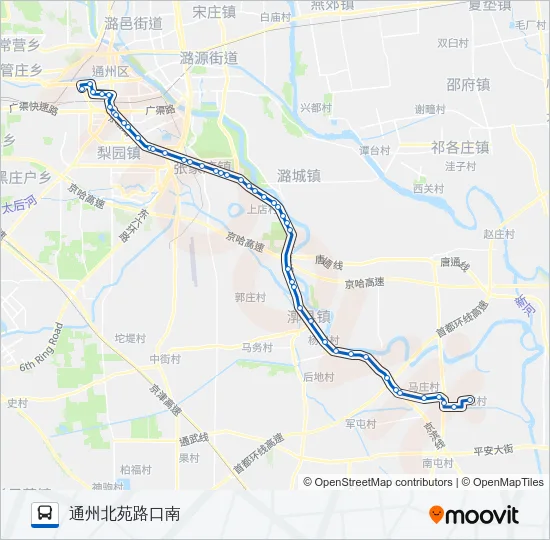 通21 Bus Line Map