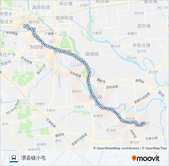 通21 bus Line Map