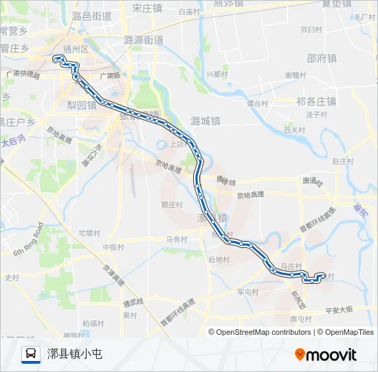通21 Bus Line Map