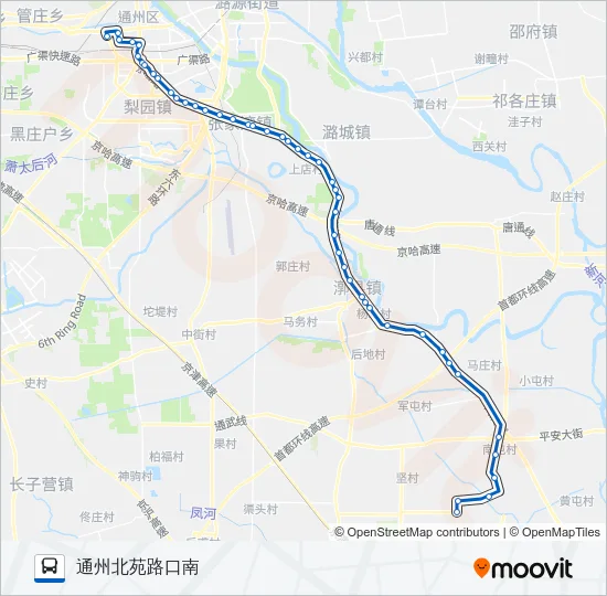 通22 Bus Line Map