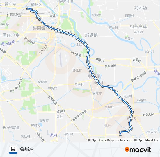 公交通22路的线路图
