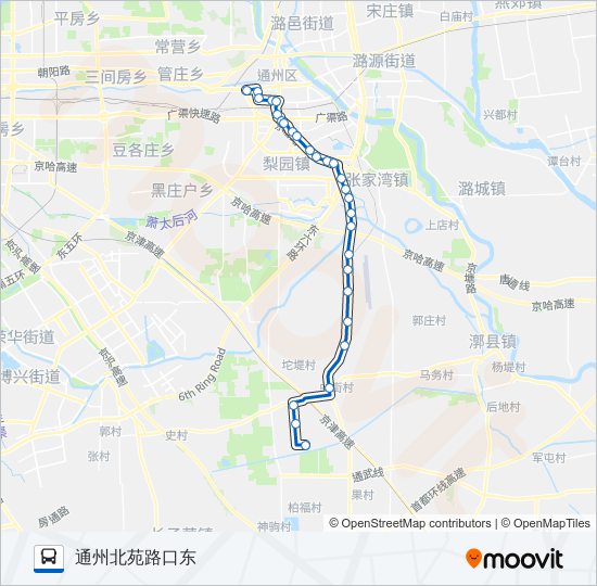 公交通25路的线路图