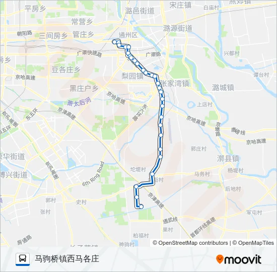 通25 Bus Line Map
