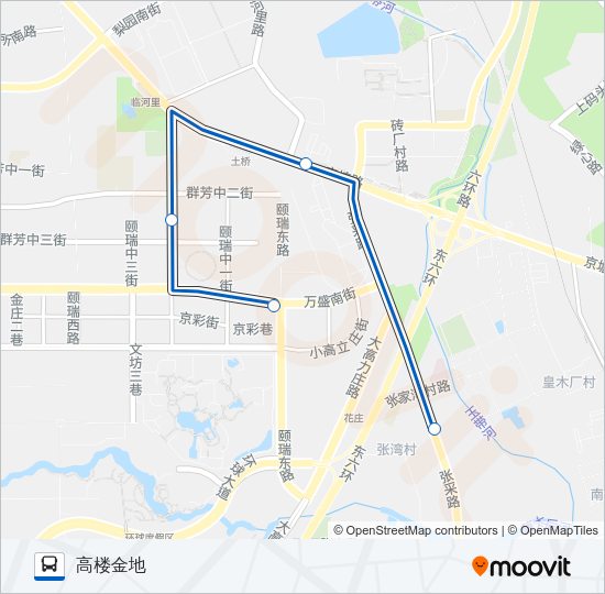 公交通34路的线路图