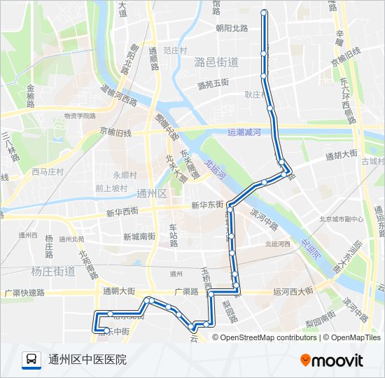 公交通44路的线路图