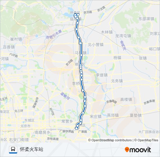 郊86 bus Line Map