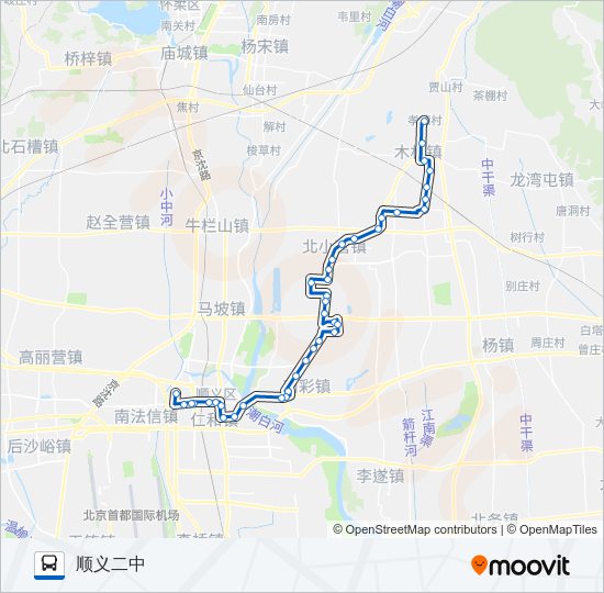 公交顺32路的线路图