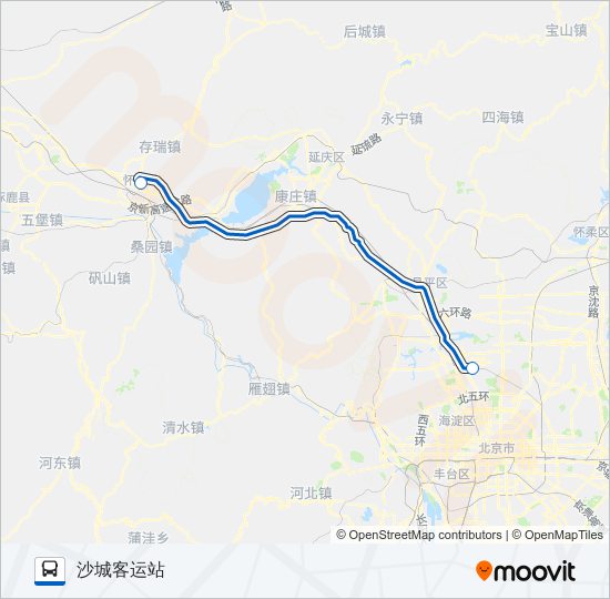 公交880快路的线路图