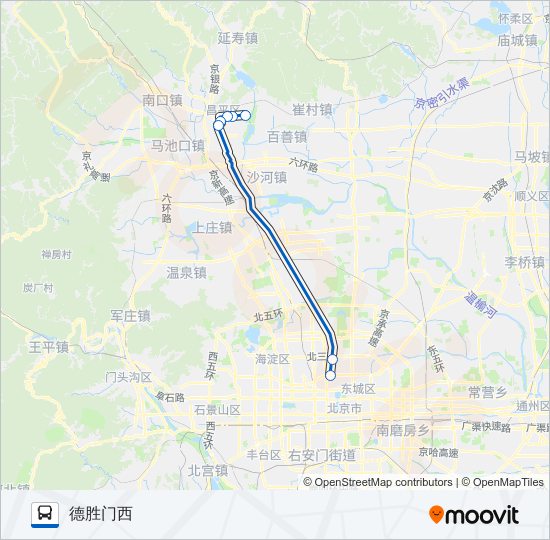 公交888快路的线路图