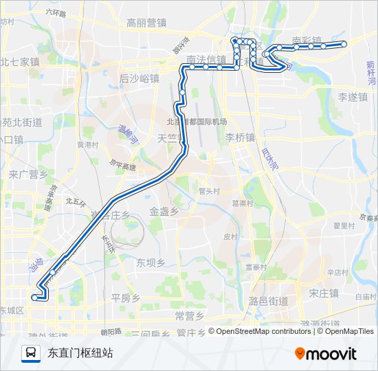 公交915快路的线路图