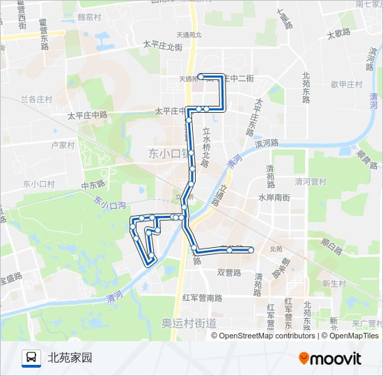 公交专107路的线路图