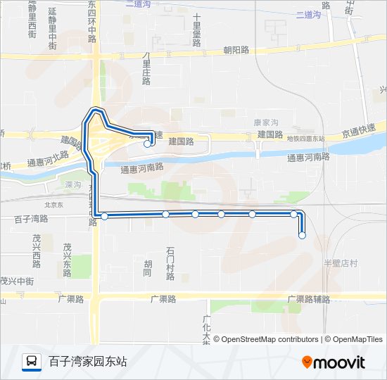 公交专113路的线路图