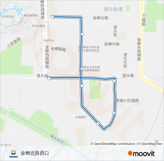 专166 Bus Line Map