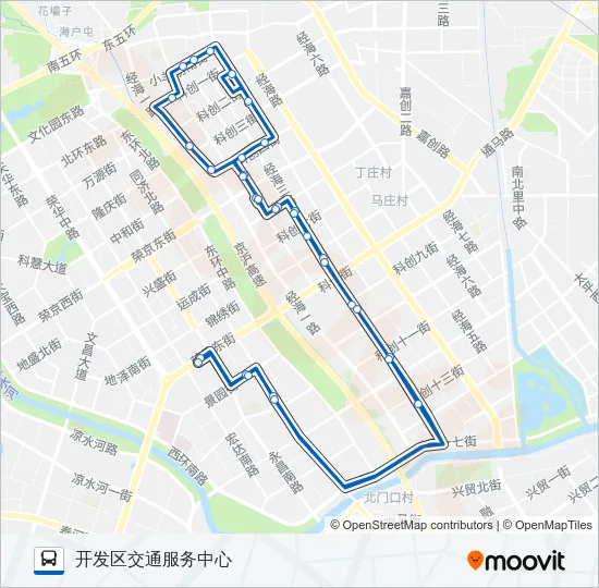 公交开发区2路的线路图