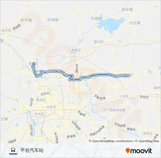 郊100 Bus Line Map