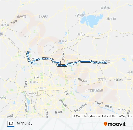 郊100 Bus Line Map