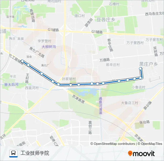 457区间 Bus Line Map