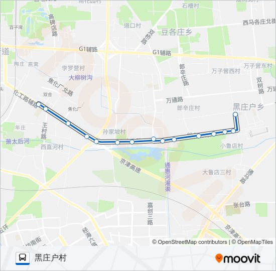 公交457区间路的线路图