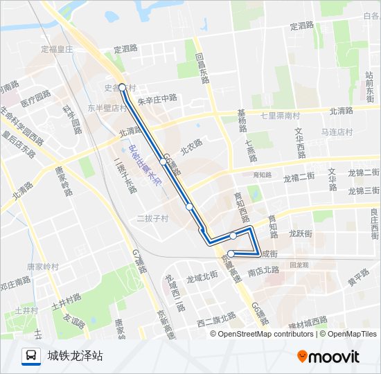 公交519区间路的线路图