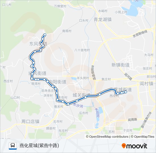 公交831区间路的线路图