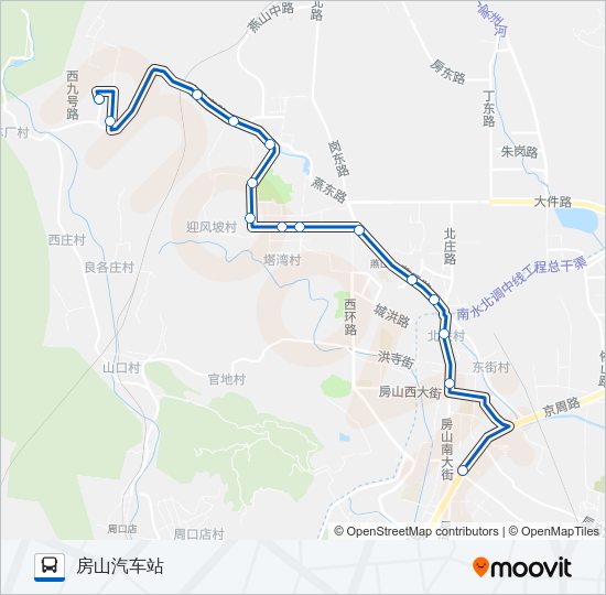 公交837区间路的线路图